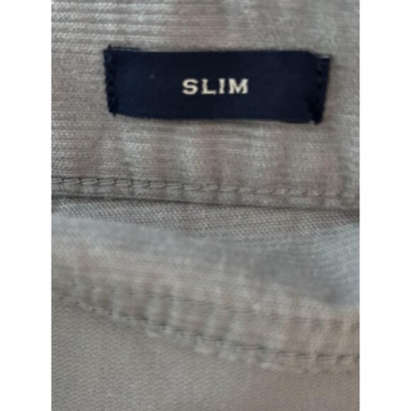 J Crew Pants Mens 31x30 (32X30) Gray Flex Slim Corduroy 5-Pocket Casual Stretch - Picture 6 of 16